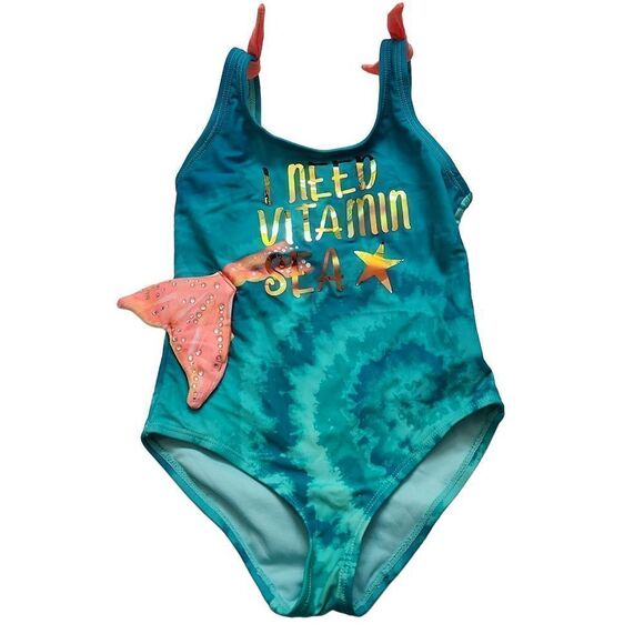 Limited Too Mermaid One Piece Bathing Suit - Picture 1 of 5
